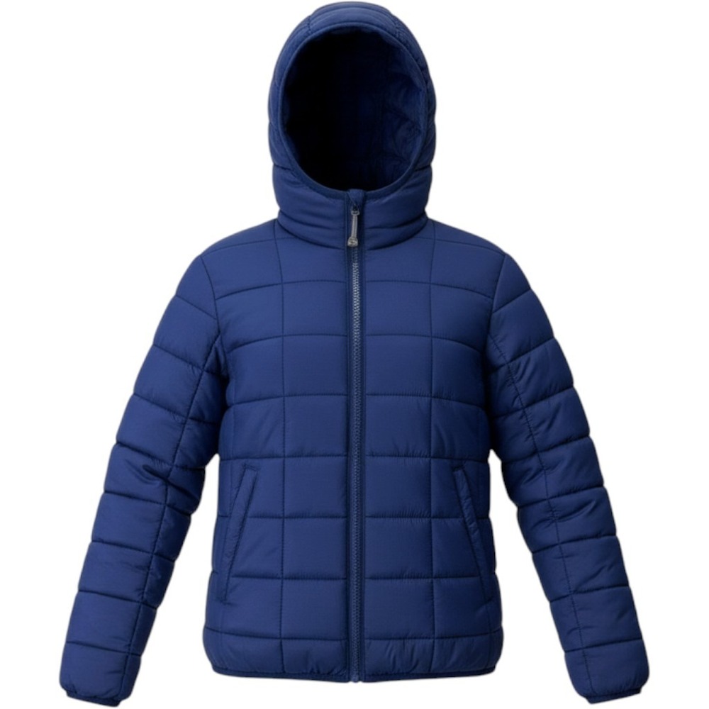Outbound Puffer Jacket Men's Large Blue Hooded Lightweight Nylon Coat Gorpcore